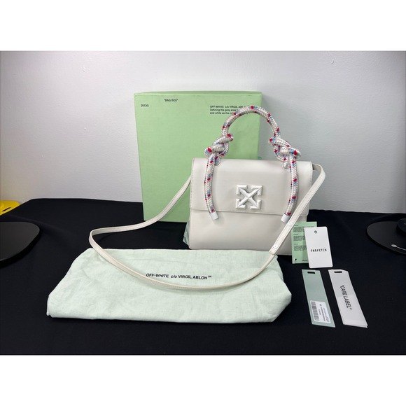 Off-White Gummy Jitney 2.8 Bag In White Leather